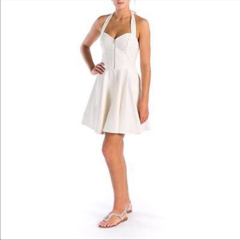 Guess mirage white denim dress 2 - Picture 3 of 4
